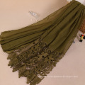 New Design fashion shawls maxi dubai cotton lace hijab scarf